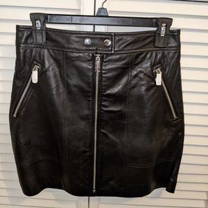 NWT authentic Michael Kors genuine lamb skin skirt size 2